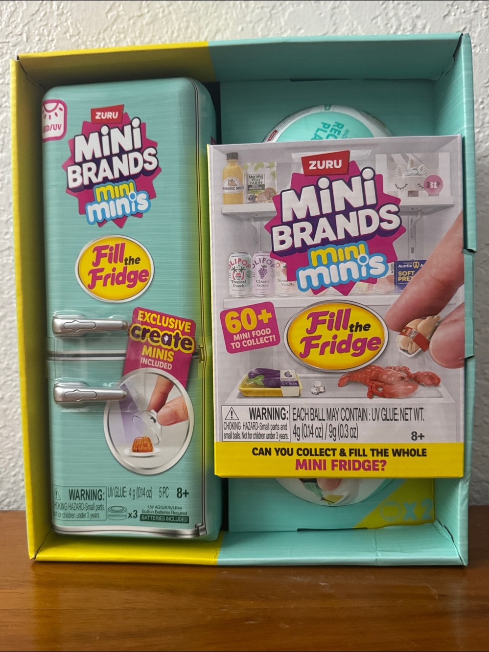 ZURU Mini Brands Fill the Fridge Toy Play-set Includes 2 Capsules- NEW